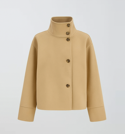 Women's Wool Blend High Collar Jacket