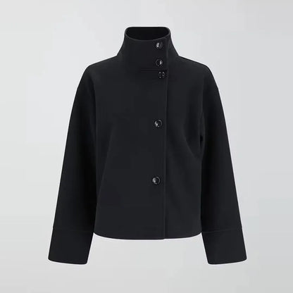 Women's Wool Blend High Collar Jacket