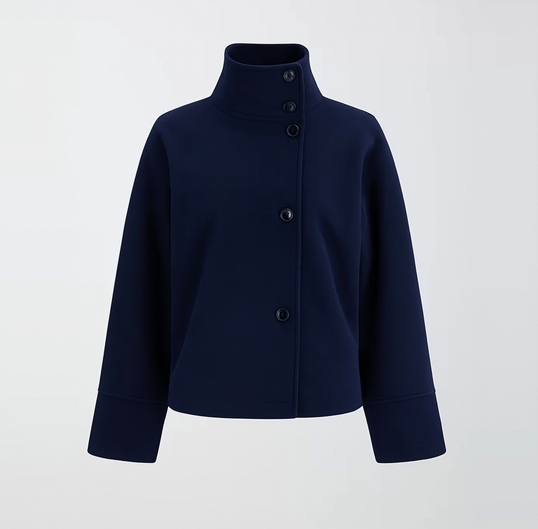 Women's Wool Blend High Collar Jacket