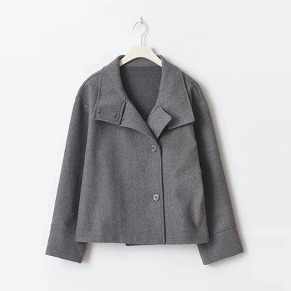 Women's Wool Blend High Collar Jacket
