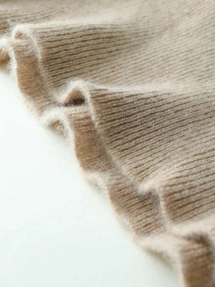 Women's Wrap V-Neck Luxury Knit Sweater