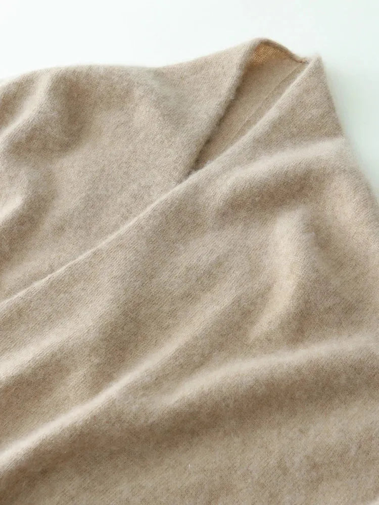 Women's Wrap V-Neck Luxury Knit Sweater