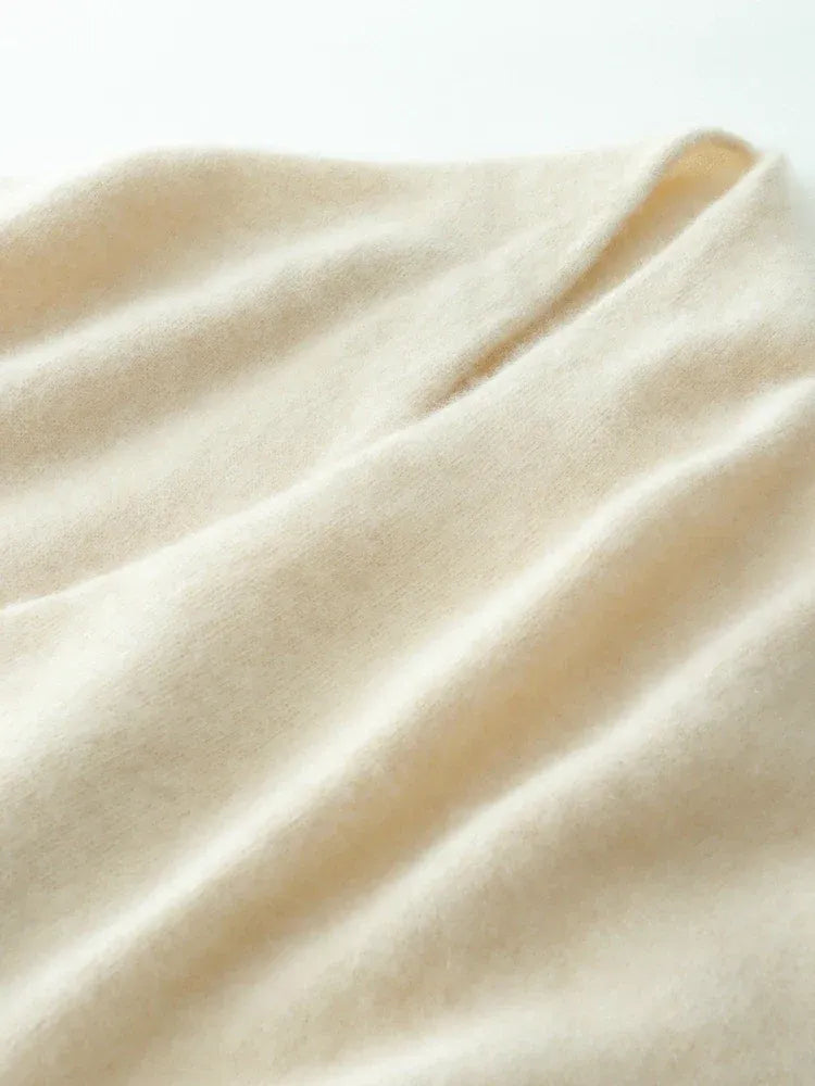 Women's Wrap V-Neck Luxury Knit Sweater