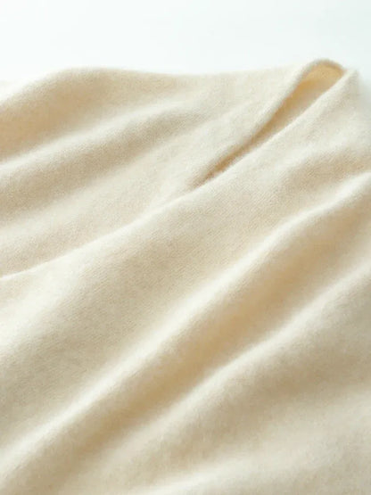 Women's Wrap V-Neck Luxury Knit Sweater