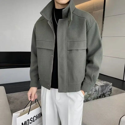 Men's Boxy Fit Collared Zip Jacket