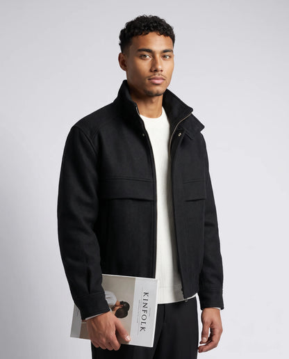Men's Boxy Fit Collared Zip Jacket