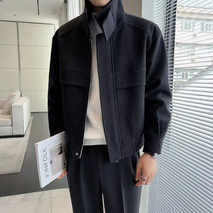 Men's Boxy Fit Collared Zip Jacket