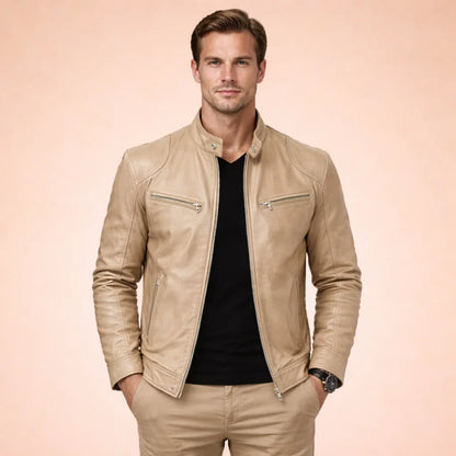 Men's Faux Leather Biker Jacket