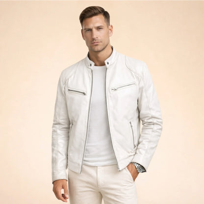 Men's Faux Leather Biker Jacket