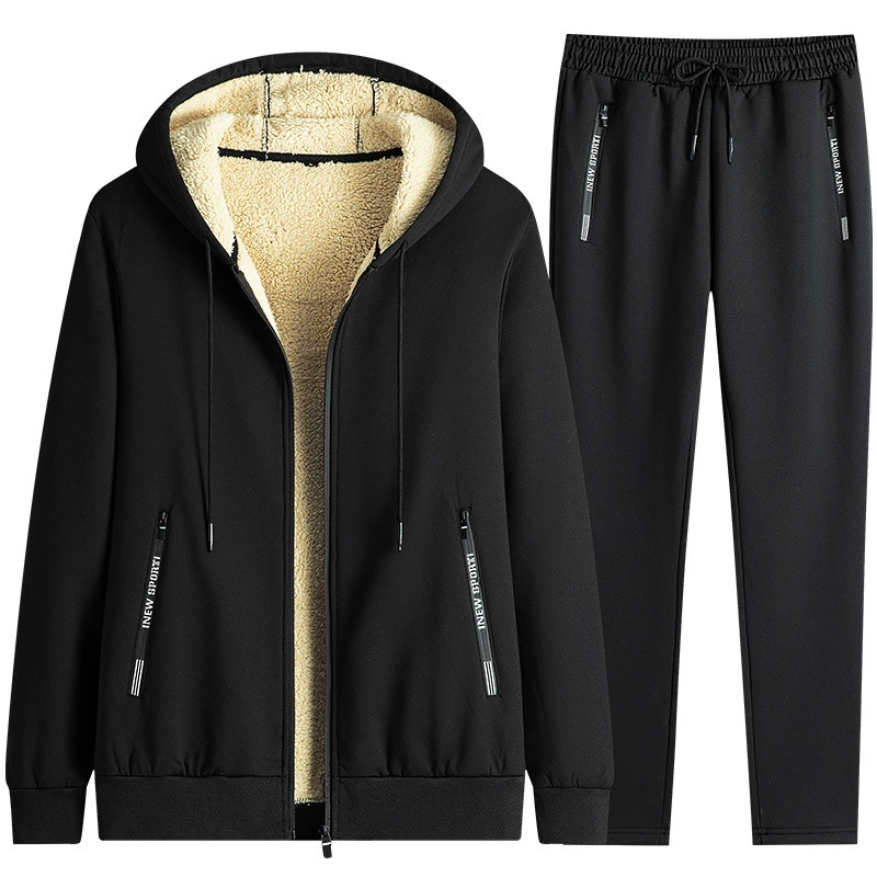 Men’s Fleece Lined Hooded Tracksuit with Joggers