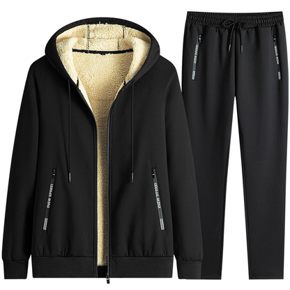 Men’s Fleece Lined Hooded Tracksuit with Joggers