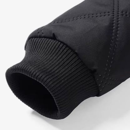Men's Fleece-Lined Quilted Windproof Winter Jacket