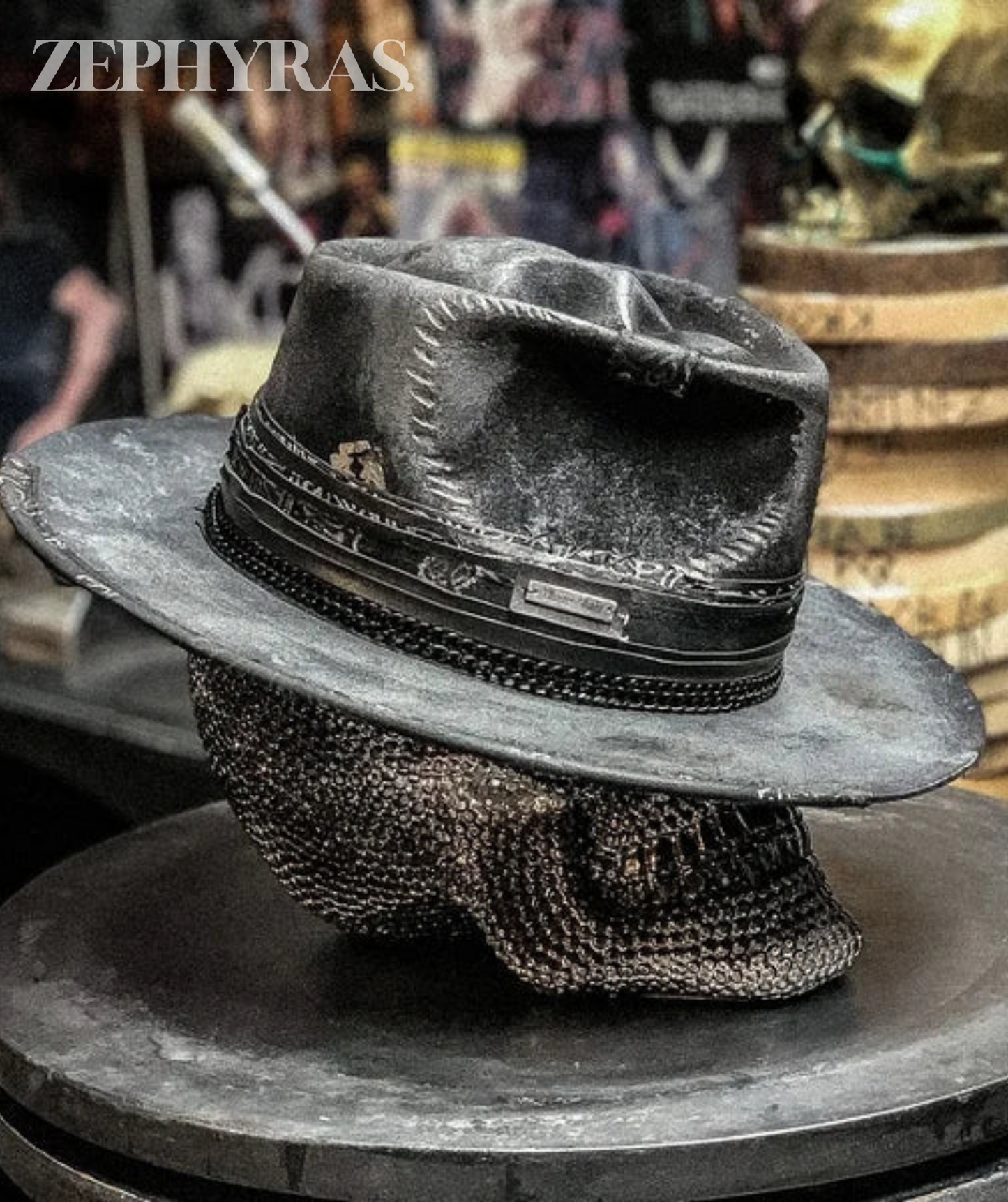 Men's Handmade Skull Felt Hat