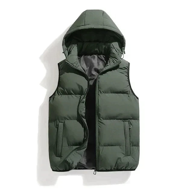Men's Hooded Puffer Vest Bodywarmer
