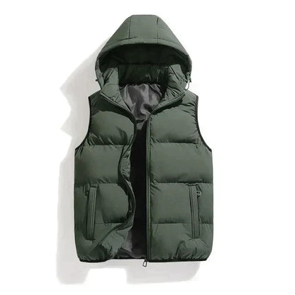 Men's Hooded Puffer Vest Bodywarmer