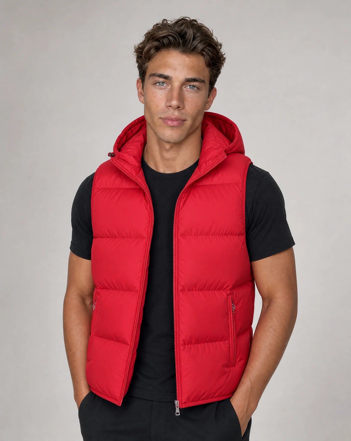 Men's Hooded Puffer Vest Bodywarmer