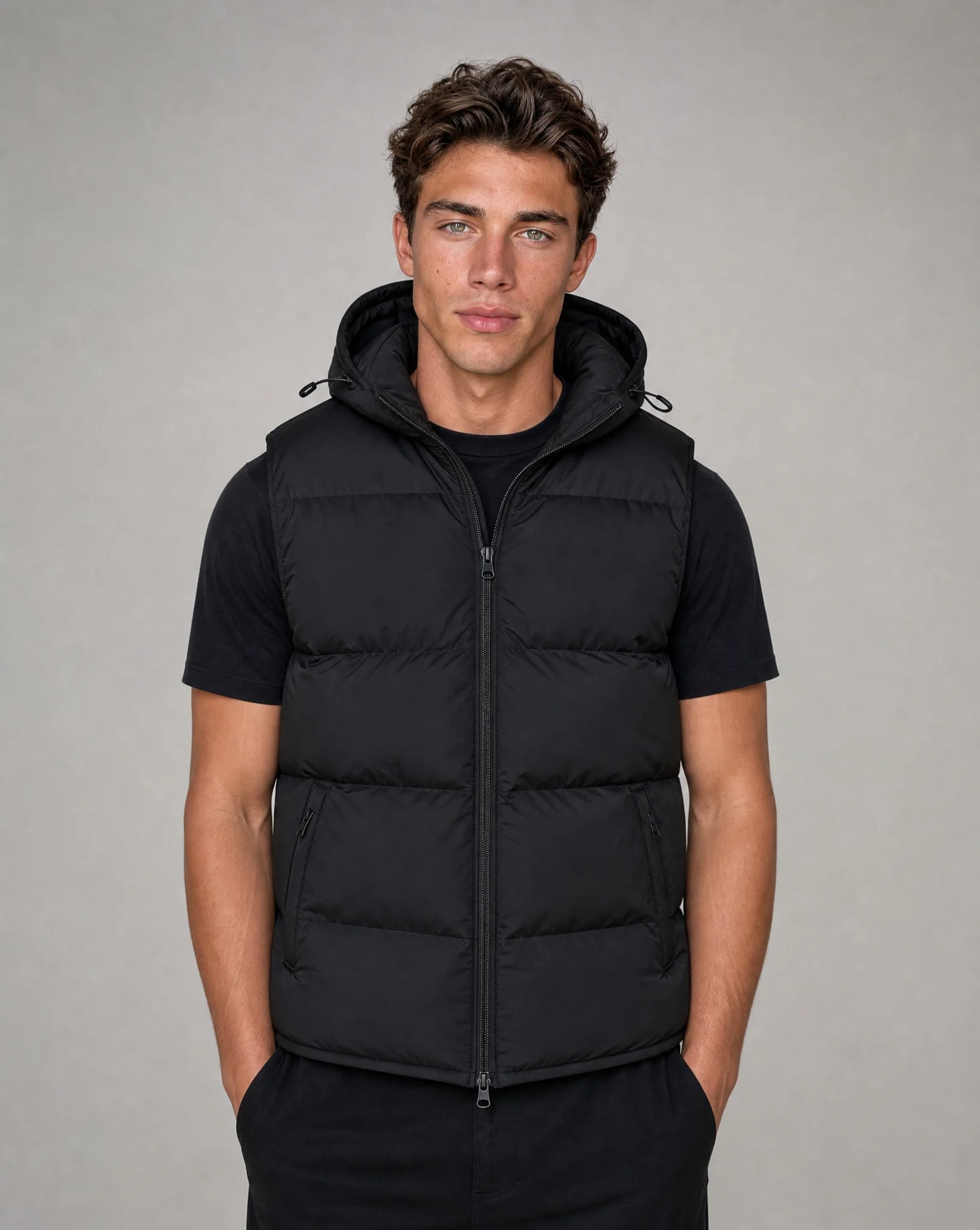 Men's Hooded Puffer Vest Bodywarmer