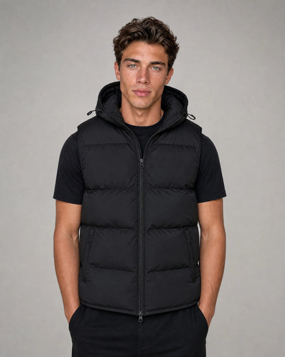 Men's Hooded Puffer Vest Bodywarmer