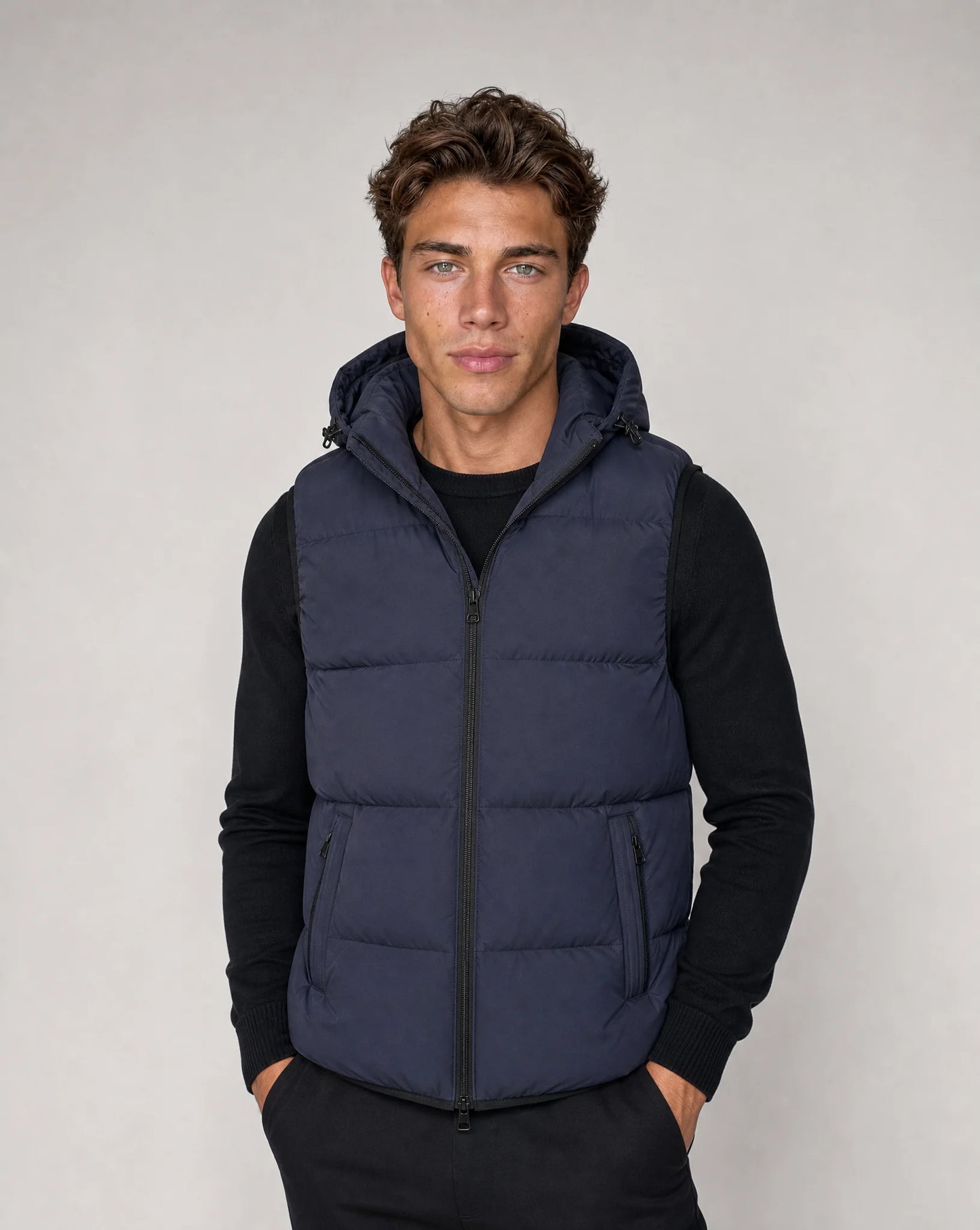 Men's Hooded Puffer Vest Bodywarmer