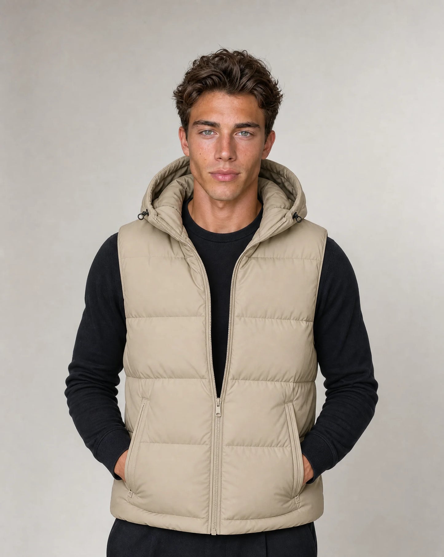 Men's Hooded Puffer Vest Bodywarmer