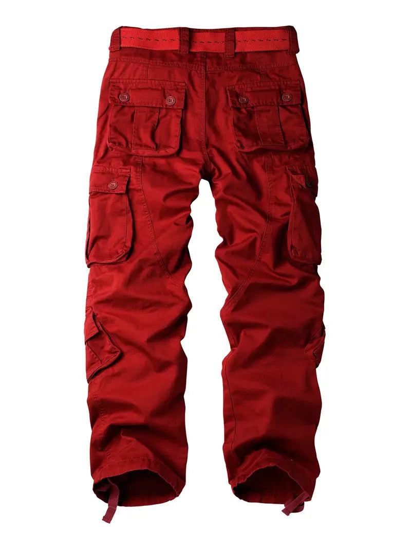 Men's Relaxed Fit Multi Pocket Cargo Trousers