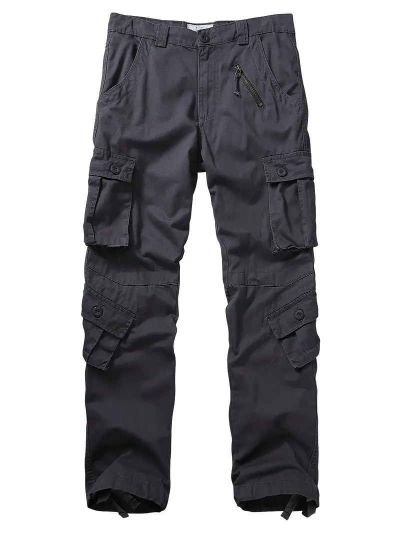 Men's Relaxed Fit Multi Pocket Cargo Trousers
