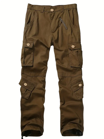 Men's Relaxed Fit Multi Pocket Cargo Trousers