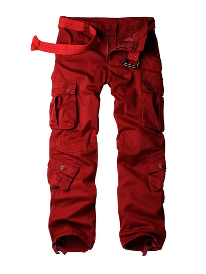 Men's Relaxed Fit Multi Pocket Cargo Trousers