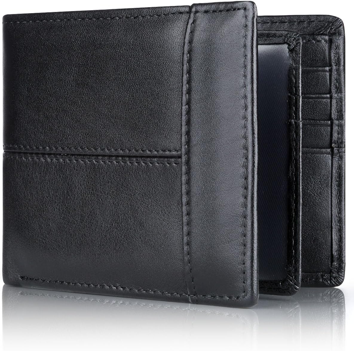 Men's RFID Blocking Leather Bifold Wallet