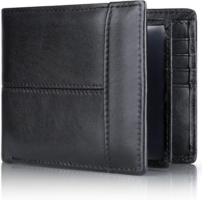 Men's RFID Blocking Leather Bifold Wallet