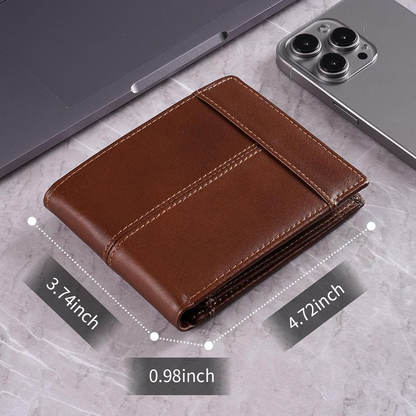 Men's RFID Blocking Leather Bifold Wallet