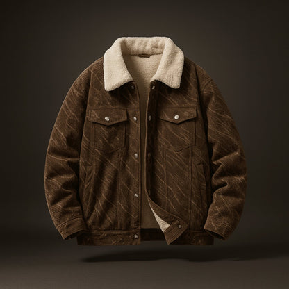 Men's Sherpa-Lined Corduroy Trucker Jacket