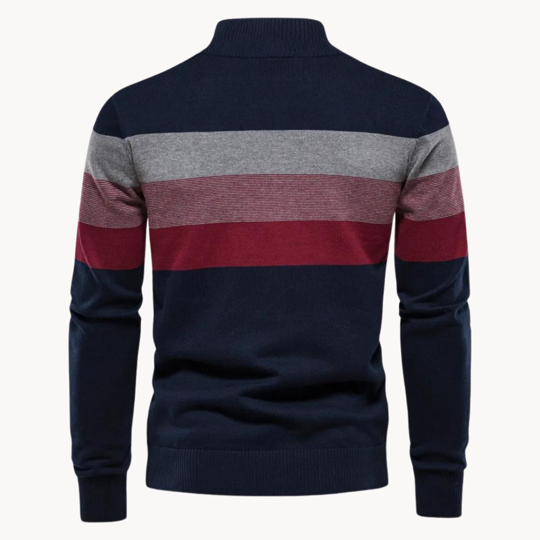 Men's Slim Fit Cotton Quarter Zip Jumper