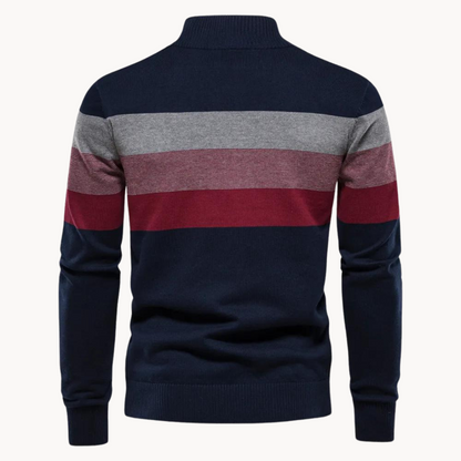 Men's Slim Fit Cotton Quarter Zip Jumper