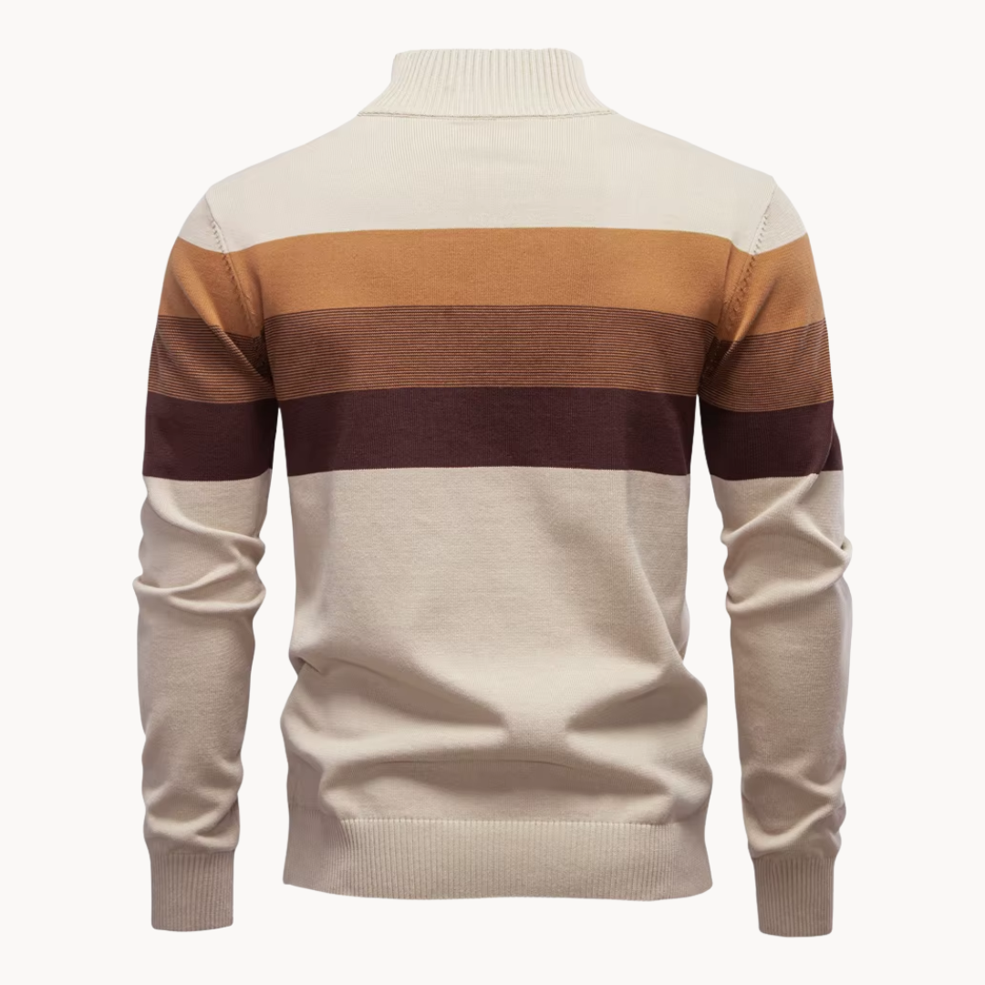 Men's Slim Fit Cotton Quarter Zip Jumper