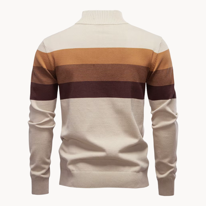 Men's Slim Fit Cotton Quarter Zip Jumper