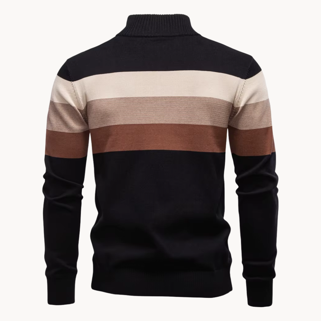 Men's Slim Fit Cotton Quarter Zip Jumper