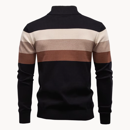 Men's Slim Fit Cotton Quarter Zip Jumper