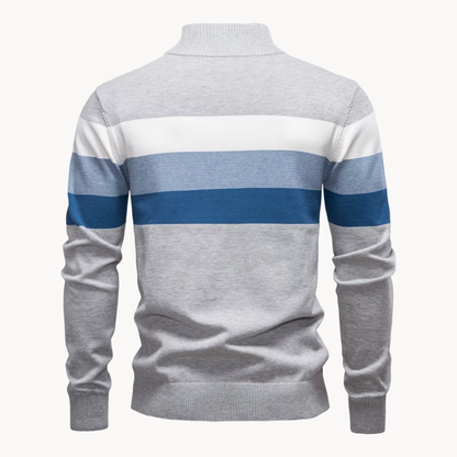 Men's Slim Fit Cotton Quarter Zip Jumper