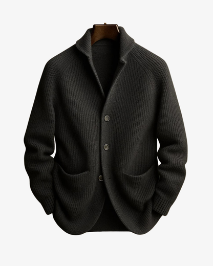Men's Tailored Button Front Knit Cardigan