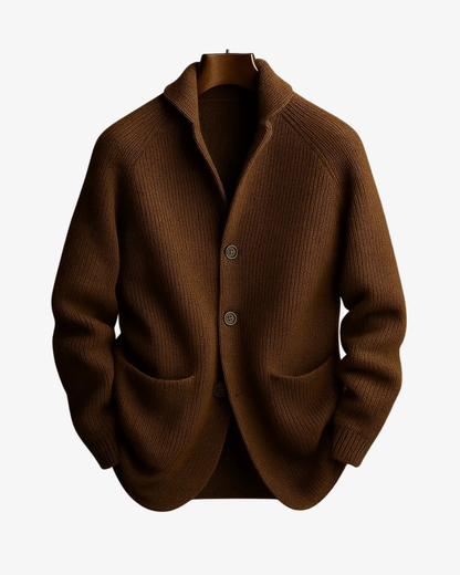 Men's Tailored Button Front Knit Cardigan