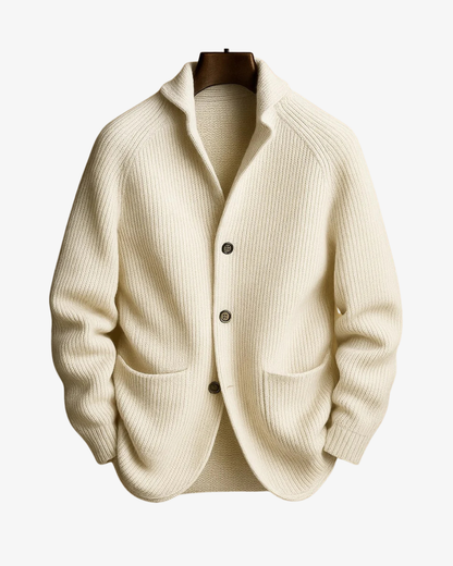 Men's Tailored Button Front Knit Cardigan
