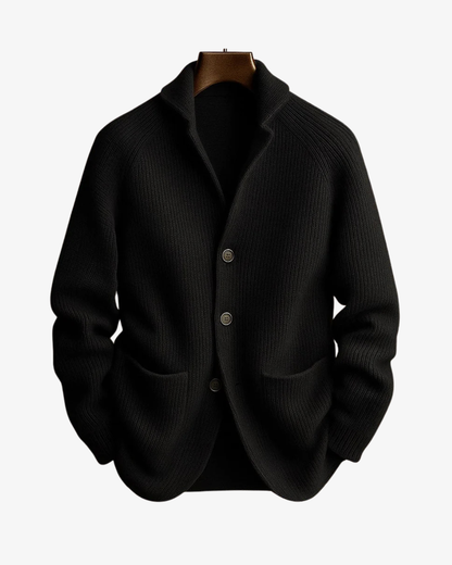 Men's Tailored Button Front Knit Cardigan
