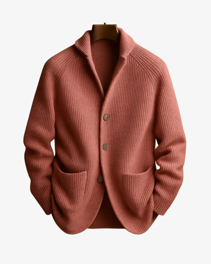 Men's Tailored Button Front Knit Cardigan
