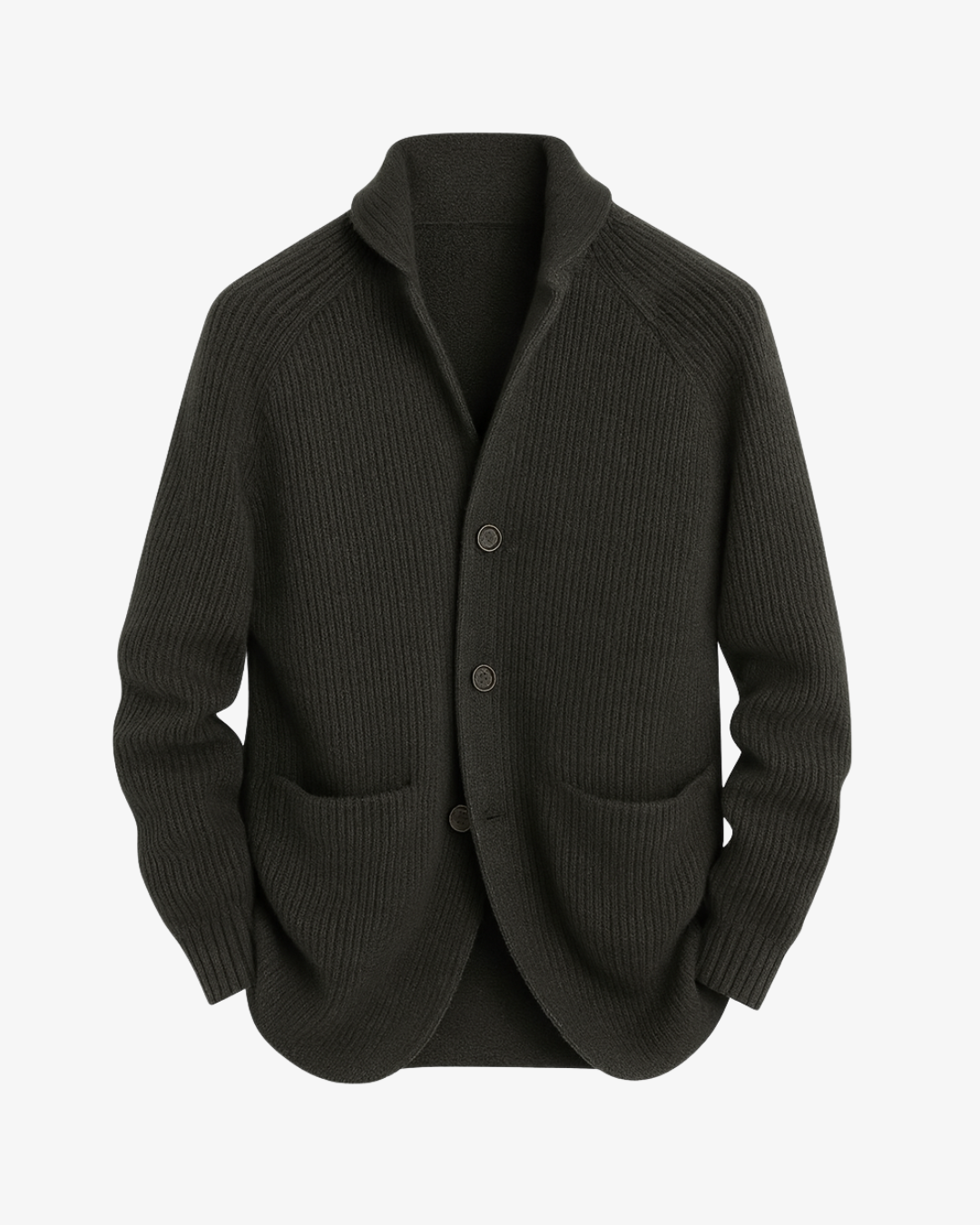 Men's Tailored Button Front Knit Cardigan