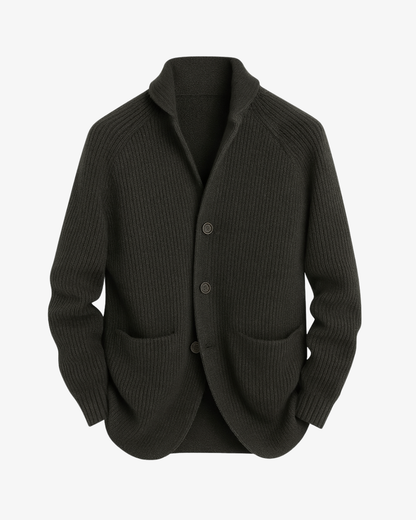 Men's Tailored Button Front Knit Cardigan