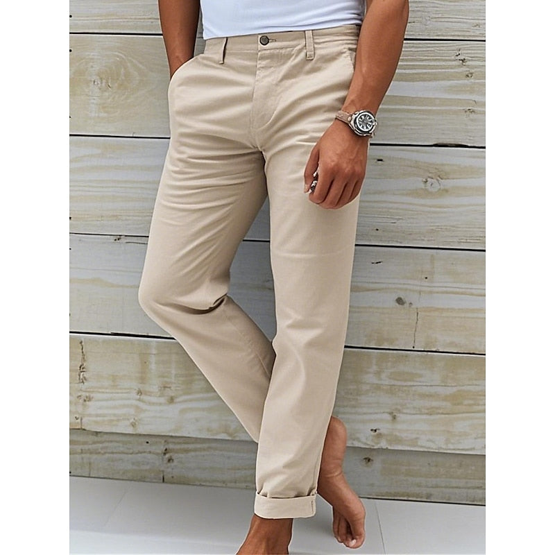 Men’s Tailored Fit Casual Chino Trousers