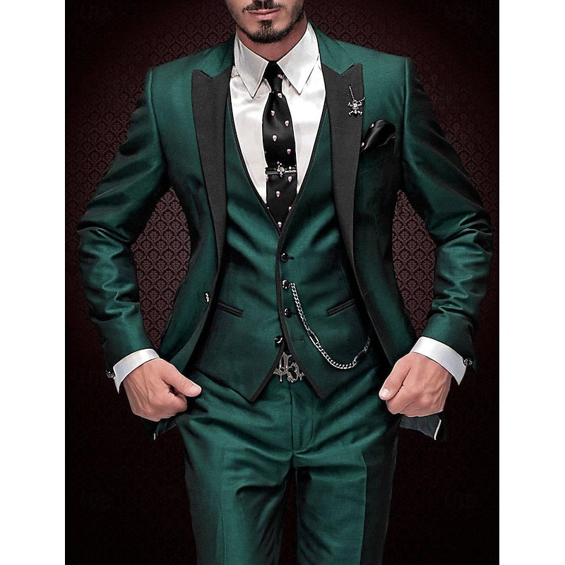 Men's Three Piece Suit With Blazer & Waistcoat