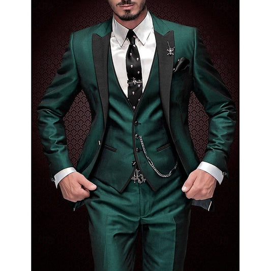 Men's Three Piece Suit With Blazer & Waistcoat