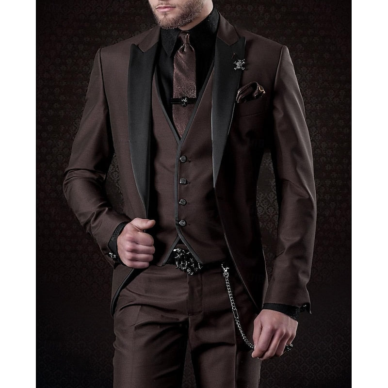 Men's Three Piece Suit With Blazer & Waistcoat